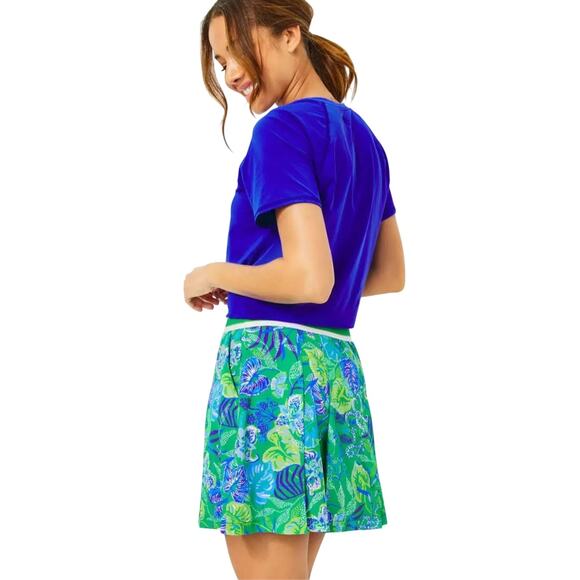 Lilly Pulitzer Women's Botanical Green Pleated Silvana Skirt Skort Size S - Picture 7 of 12